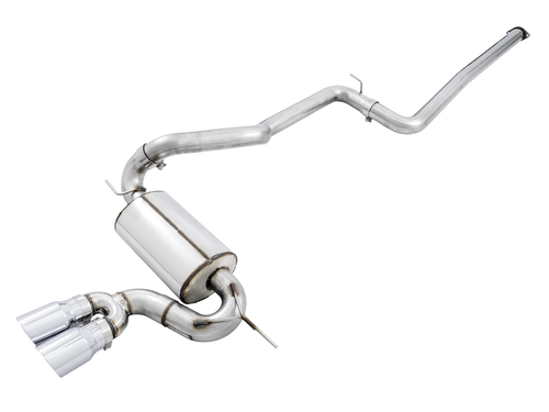 AWE Touring Edition Cat-back Exhaust for Ford Focus ST - Non-Resonated - Chrome Silver Tips - 3015-32092