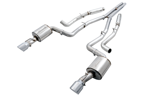 AWE Touring Edition Exhaust for 17+ Charger 5.7 - Chrome Silver Tips - 3020-32060