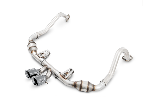 AWE Touring Edition Exhaust for Porsche 718 Boxster / Cayman - Chrome Silver Tips - 3015-32080