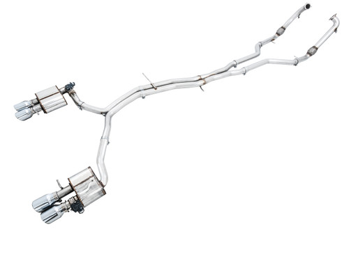 AWE SwitchPath Exhaust for Audi B9 S5 Sportback - Non-Resonated - Chrome Silver 102mm Tips - 3025-42042