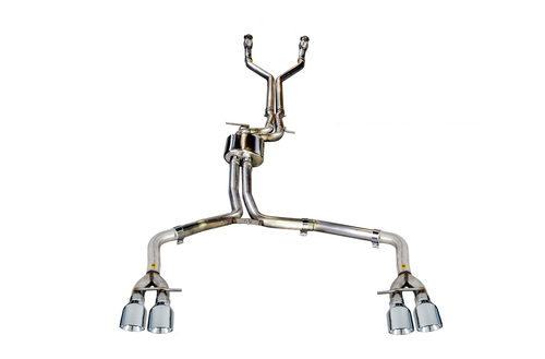 AWE Track Edition Exhaust for Audi C7 S6 4.0T - Chrome Silver Tips - 3020-42042
