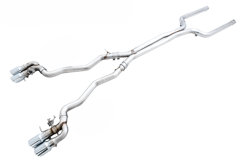 AWE SwitchPath Cat-back Exhaust for BMW F90 M5 - Chrome Silver Tips - 3025-42062