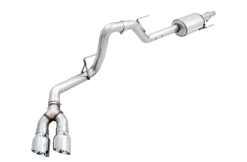 AWE Tuning 0FG Single Exit Exhaust for 15-20 F-150 - 4.5" Chrome Silver Tips - 3015-22066