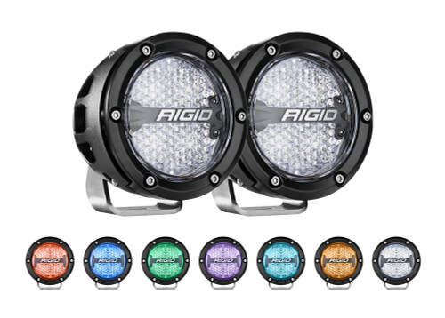 RIGID 360-Series RGBW 4 in. Round Lights, Diffused (Pair) - 36400