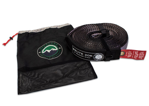 OVS Tow Strap 2" x 30' 20,000 lb, Grey w/ Black Ends & Storage Bag - 19059916