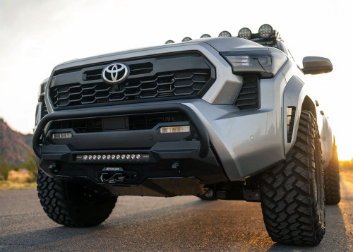 Addictive Desert Designs 24+ Tacoma Stealth Center Mount Winch Front Bumper w/ Top Hoop - F6703512601NA