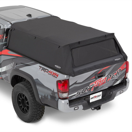 Softopper Premium Black Twill, Clear Front Window, Tinted Rear,  Utility Track Clamps for 16-23 Tacoma (Std. Bed) - SO-TC74O-BTU