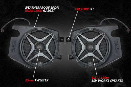 SSV Works A-Spec 5-Speaker Plug-&-Play System for Ride Command Fits 14-23 Polaris RZR