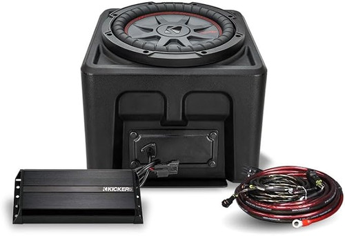 SSV Works 10 in. Subwoofer Add-On Kit for Ride Command with Loaded with Kicker CompRT Fits 18-24 Polaris Ranger XP1000