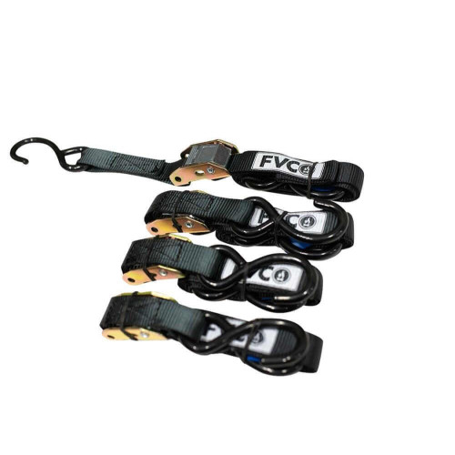 FVC 1" Cam Straps with Coated S-Hooks for Universal - UN3012B