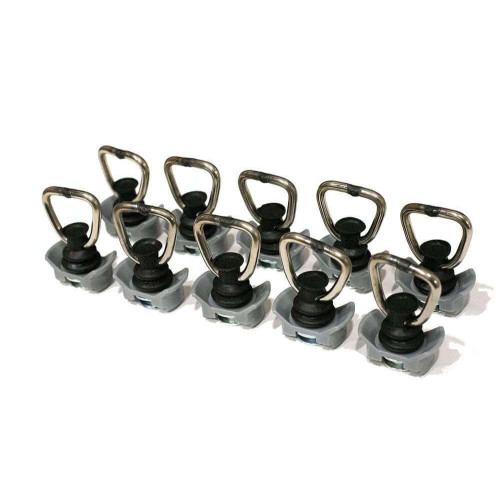 FVC L-Track Anchors with D-Ring Hooks - 10 Pack for Universal - UN3014B