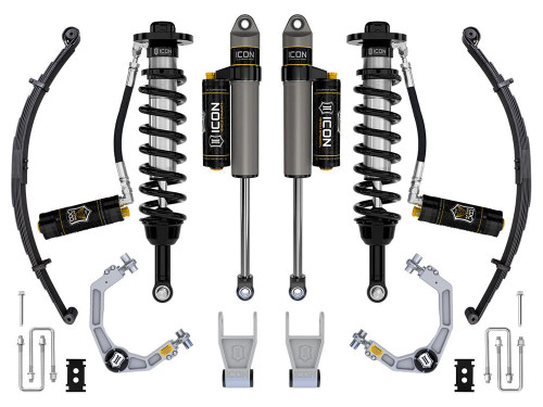 ICON Tremor, 2.5-3" Lift, Stage 4 Suspension System, Billet, CDCV w/ Leaf Packs for 21-24 F-150 - K93164L