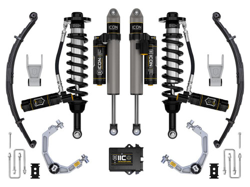 ICON Tremor, 2.5-3" Lift, Stage 5 Suspension System, Billet w/ Leaf Packs for 21-24 F-150 - K93165L