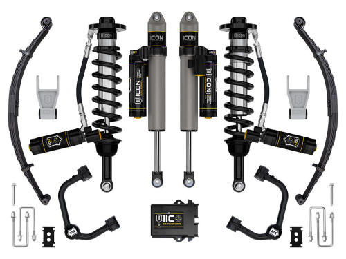 ICON Tremor, 2.5-3" Lift, Stage 5 Suspension System, Tubular w/ Leaf Packs for 21-24 F-150 - K93165TL