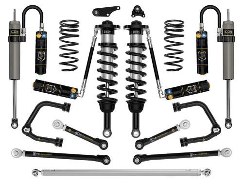 ICON 1.25-3" Lift, Stage 12 Suspension System, Tubular, Overland Rear Springs for 24-25 Tacoma - K53302TX