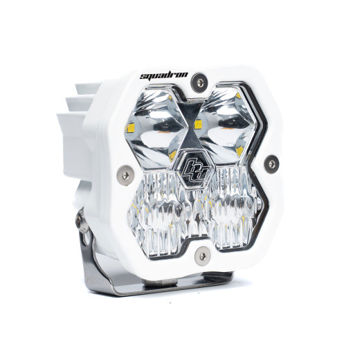 Baja Designs Squadron 2.0 Sport LED Light Pod, White Housing, Flush Mount, Driving/Combo - 55-1003-WT-2
