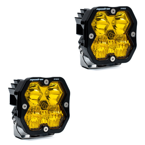 Baja Designs Squadron 2.0 Pro LED Light Pods, Driving/Combo (Baja Amber) (Pair), No Harness - 49-7813-2NH