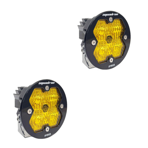 Baja Designs Squadron-R 2.0 Pro LED Light Pods, Wide Cornering (Baja Amber) (Pair), No Harness - 59-7815-2NH