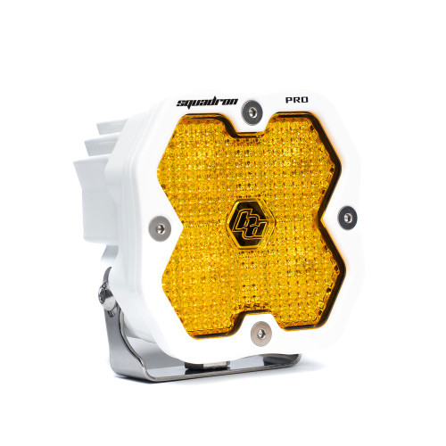 Baja Designs Squadron 2.0 Pro LED Light Pod, White Housing, Work/Scene (Baja Amber) - 49-0016-WT-2
