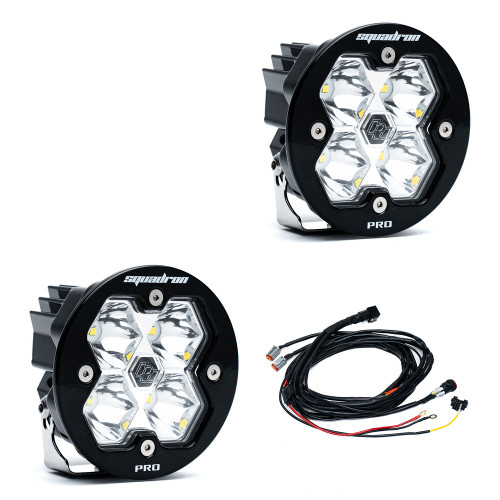 Baja Designs Squadron-R 2.0 Pro LED Light Pods, Spot (Pair) - 59-7801-2
