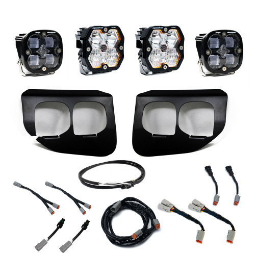 Baja Designs Squadron 2.0 Pro/Squadron SAE Dual Fog Pocket Light Kit (Clear) for 20-22 F-250/350 Super Duty - 44-0039