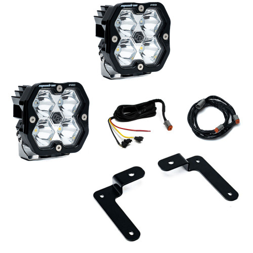 Baja Designs Squadron 2.0 Pro A-Pillar Light Kit, Spot (Clear) for 18-26 Jeep JL & Gladiator - 44-0044