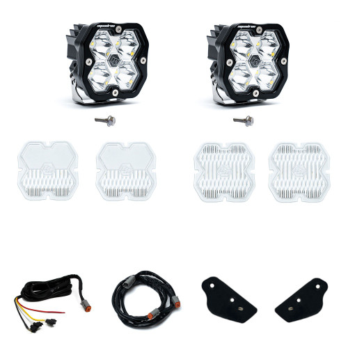 Baja Designs Squadron 2.0 Sport A-Pillar Light Kit, Spot (Clear) for 21-26 Bronco, 22-24 Bronco Raptor - 44-0088