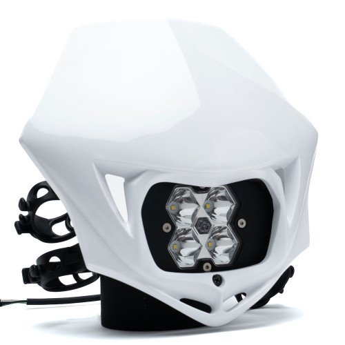 Baja Designs Squadron 2.0 Sport, Motorcycle LED Headlight Kit (D/C), Spot Clear (White) - 84-7000-WT
