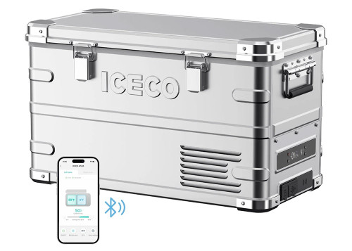 ICECO 37QT APL35 Dual Zone Aluminum Fridge | Silver