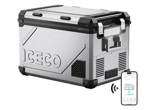 ICECO 58QT APL55 Dual Zone 12 Volt Freezer | Silver