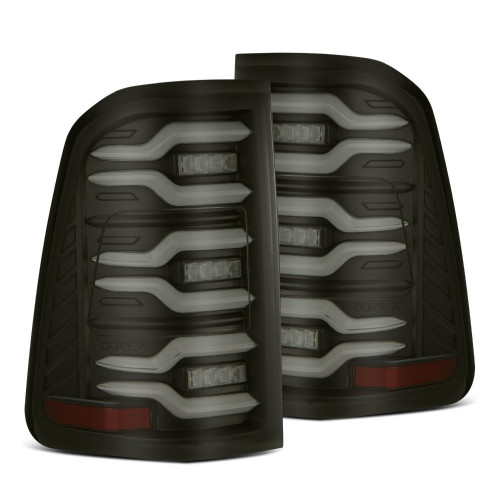 AlphaRex LUXX-Series LED Tail Lights (Black Smoke) for 19-24 RAM 1500 - 640040