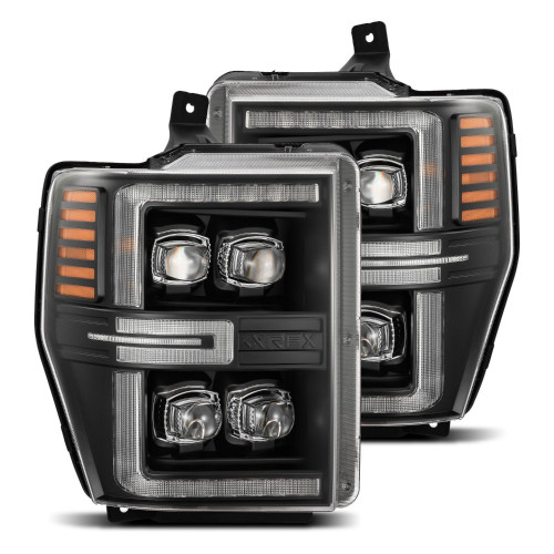 AlphaRex NOVA-Series LED Projector Headlights (Black) for 08-10 F-250/350/450/550 Super Duty, Excursion - 880310