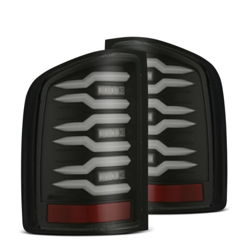 AlphaRex LUXX-Series LED Tail Lights (Black Smoke) for 07-13 Silverado 1500, 07-14 2500HD/3500HD - 620080