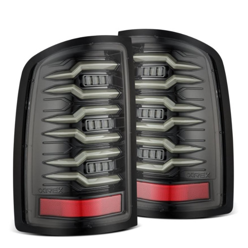 AlphaRex LUXX-Series LED Tail Lights (Alpha-Black) for 07-13 Sierra 1500, 07-14 2500HD/3500HD - 630070