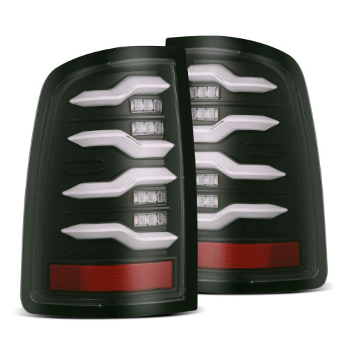 AlphaRex LUXX-Series LED Tail Lights (Black Smoke) for 09-18 RAM 1500, 10-18 RAM 2500/3500, 19-24 RAM 1500 Classic - 640004