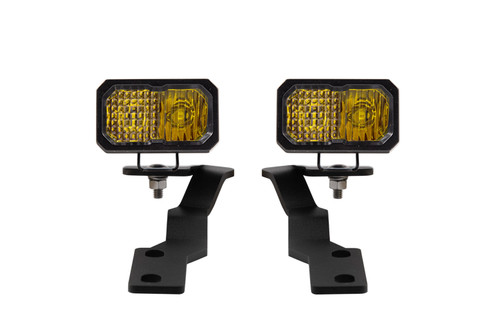 Diode Dynamics Stage Series 2in LED Ditch Light Kit for 16-21 Toyota Tacoma, Sport Yellow Combo-DD6377