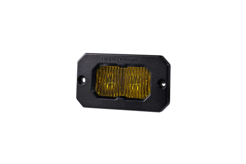 Diode Dynamics Stage Series 2 Inch LED Pod, Sport Yellow Fog Flush Amber Backlight Each-DD6425S