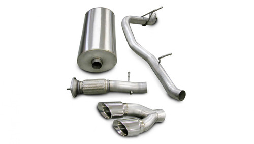 Corsa Performance 3.0in. Cat-Back Sport Single Side Exhaust 4.0in. Polished Tips 07-10 Cadillac Escalade/GMC Yukon Denali 6.2L V8 - 14202