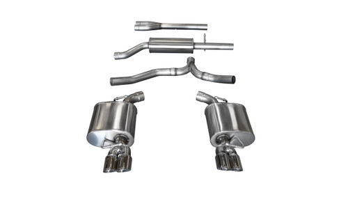 Corsa Performance 2.5in. Cat-Back Sport Dual Rear Exhaust 3.0in. Polished Tips 11-14 Dodge Charger 3.6L V6 - 14474