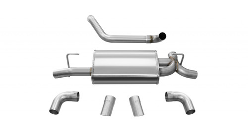 Corsa Performance Jeep JL Axle Back Exhaust 2.5in. Dual Rear Exit W/Turn Down Outlets 18 Wrangler JL Sport Polished - 21013