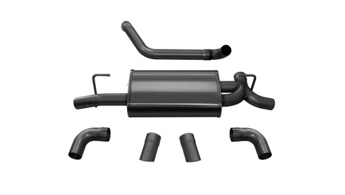 Corsa Performance Jeep JL Axle Back Exhaust 2.5in. Dual Rear Exit W/Turn Down Outlets 18 Wrangler JL Sport Black - 21013BLK