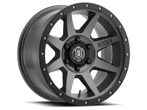 ICON Alloys Rebound Titanium - 17x8.5 | 5x5 | -6 ET | 4.5" BS - 1817857345TT