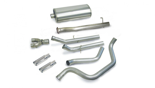 Corsa Performance 3.0in. Cat-Back Sport Dual Rear Exit Exhaust 4.0in. Slash Cut Polished Tips 99-06 Silverado/Sierra 1500 4.8L/5.3L V8 - 24275