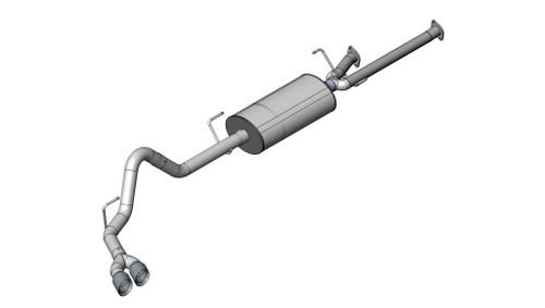 Corsa Performance 3.0in. Cat-Back Sport Single Side Exit Exhaust 4.0in. Polished Tips 07-08 Toyota Tundra 5.7L V8 - 14577