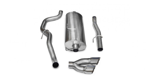 Corsa Performance 3.0in. Cat-Back Sport Single Side Exit Exhaust 4.0in. Polished Tips 10-13 Dodge Ram 2500 5.7L V8 169in. - 14483