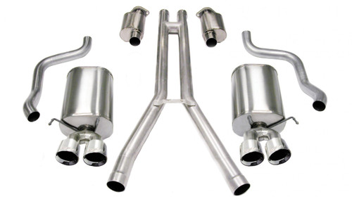 Corsa Performance 2.5in. Cat-Back Sport Dual Exhaust 3.5in. Polished Tips 04-08 Cadillac XLR 4.6L V8 - 14156