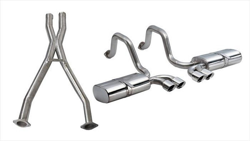 Corsa Performance 2.5in. Cat-Back Sport Dual Exhaust w/ Polished 3.5in. Tips 97-04 Corvette Z06 5.7L - 14111CB