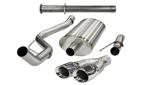 Corsa Performance 3.0in. Cat-Back Xtreme Single Side Exit Exhaust 4.0in. Polished Tips Gen1 Ford Raptor 6.2L V8 - 14759