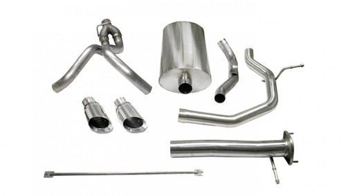 Corsa Performance 3.0in. Cat-Back Sport Dual Rear Exhaust 4.0in. Polished Tips 03-06 Chevy SSR 5.3L/6.0L V8 - 14254