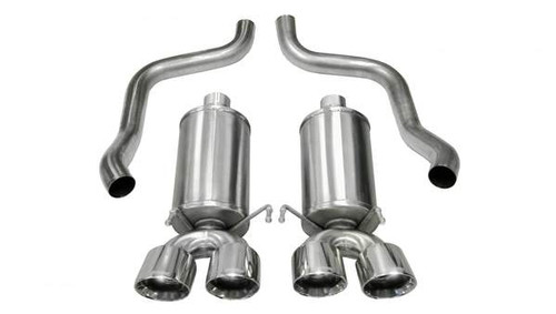 Corsa Performance Corvette 2.5in. Axle-Back Dual Rear Exit with Twin 4.5in. Polished Pro-Series Tips Xtreme Sound 09-13 Corvette 6.2 Liter - 21012